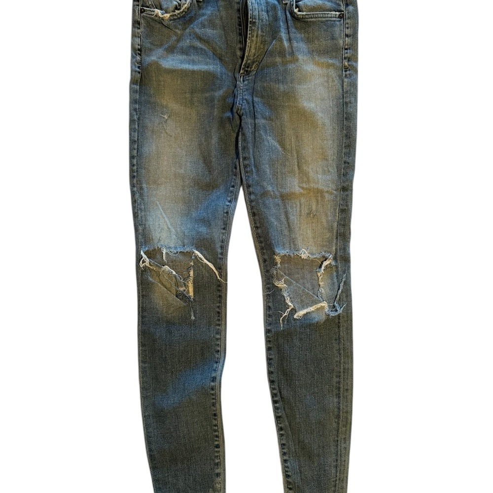 Men's Distressed Blue Jeans